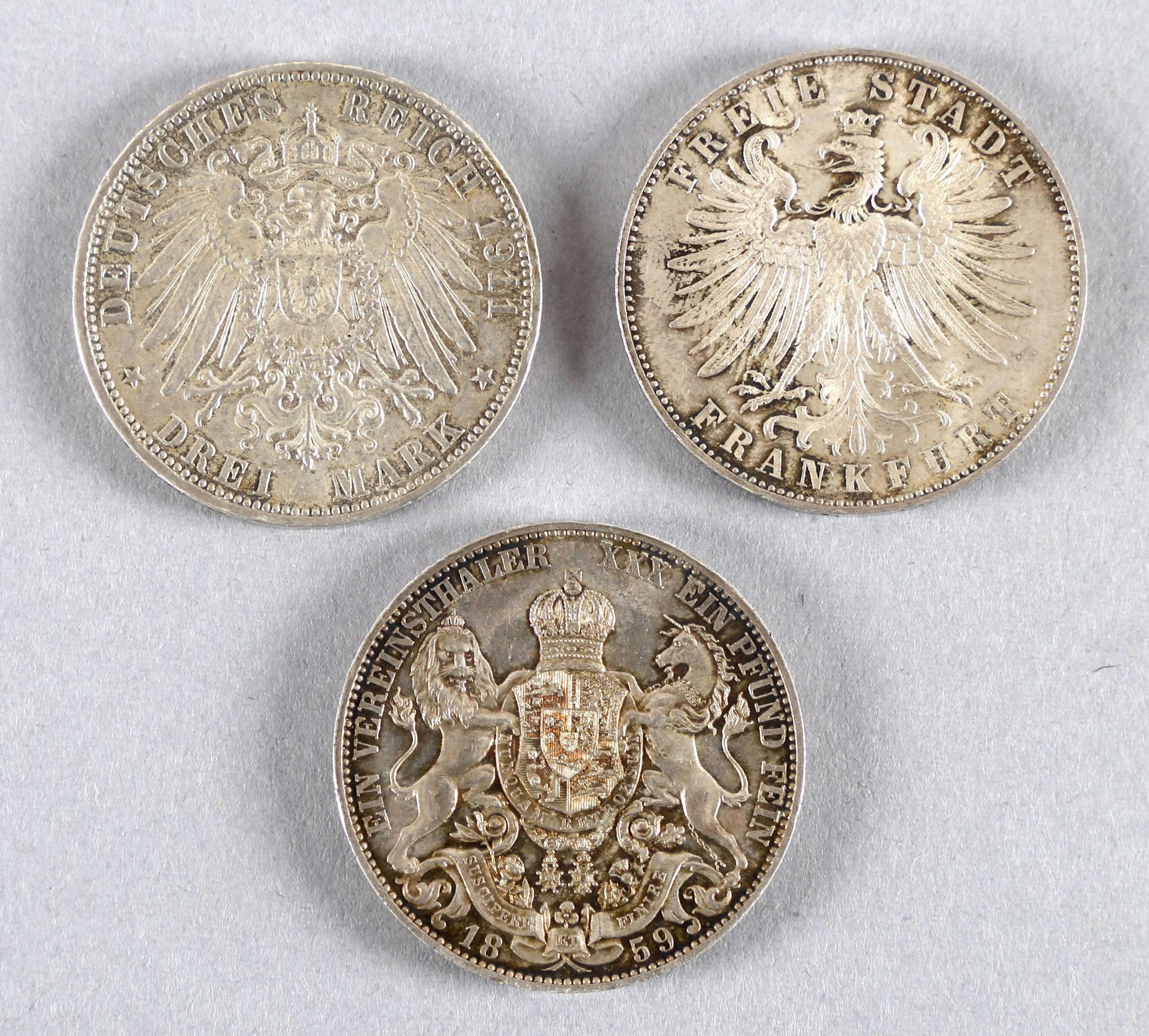 3 deutsche Silbermünzen - Image 2 of 2