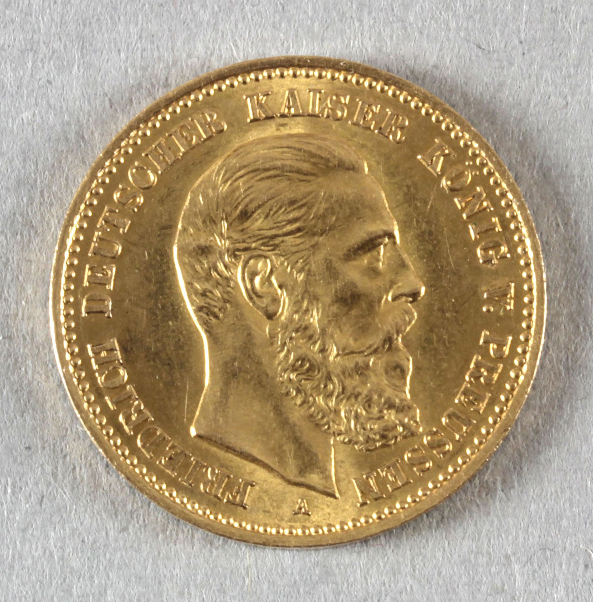 Goldmünze, 10 Mark, dt. Kaiserreich (Preußen), 1888 A, Friedrich III.