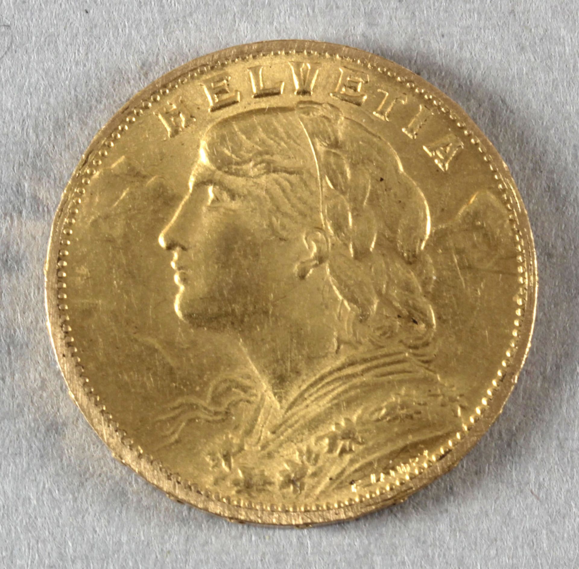 Goldmünze, 20 Franken, Schweiz, 1913, Vreneli