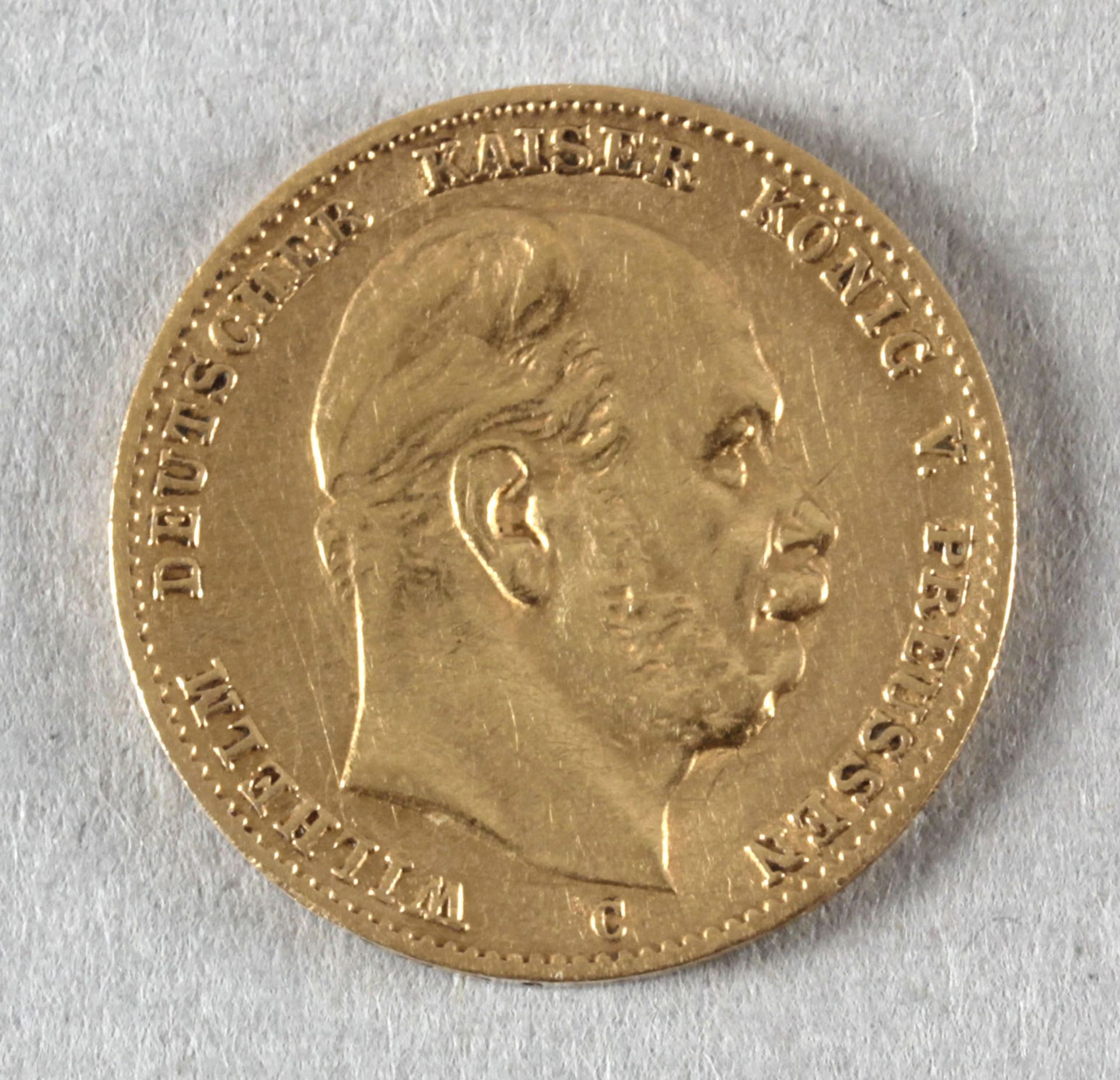 Goldmünze, 10 Mark, dt. Kaiserreich (Preußen), 1873 C, Wilhelm I.