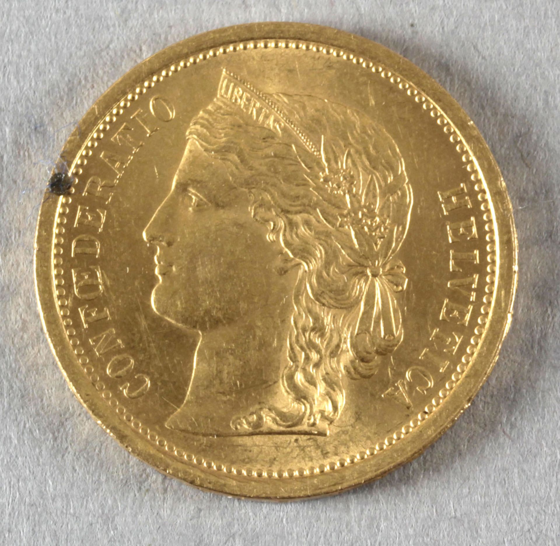 Goldmünze, 20 Franken, Schweiz, 1886, Helvetia