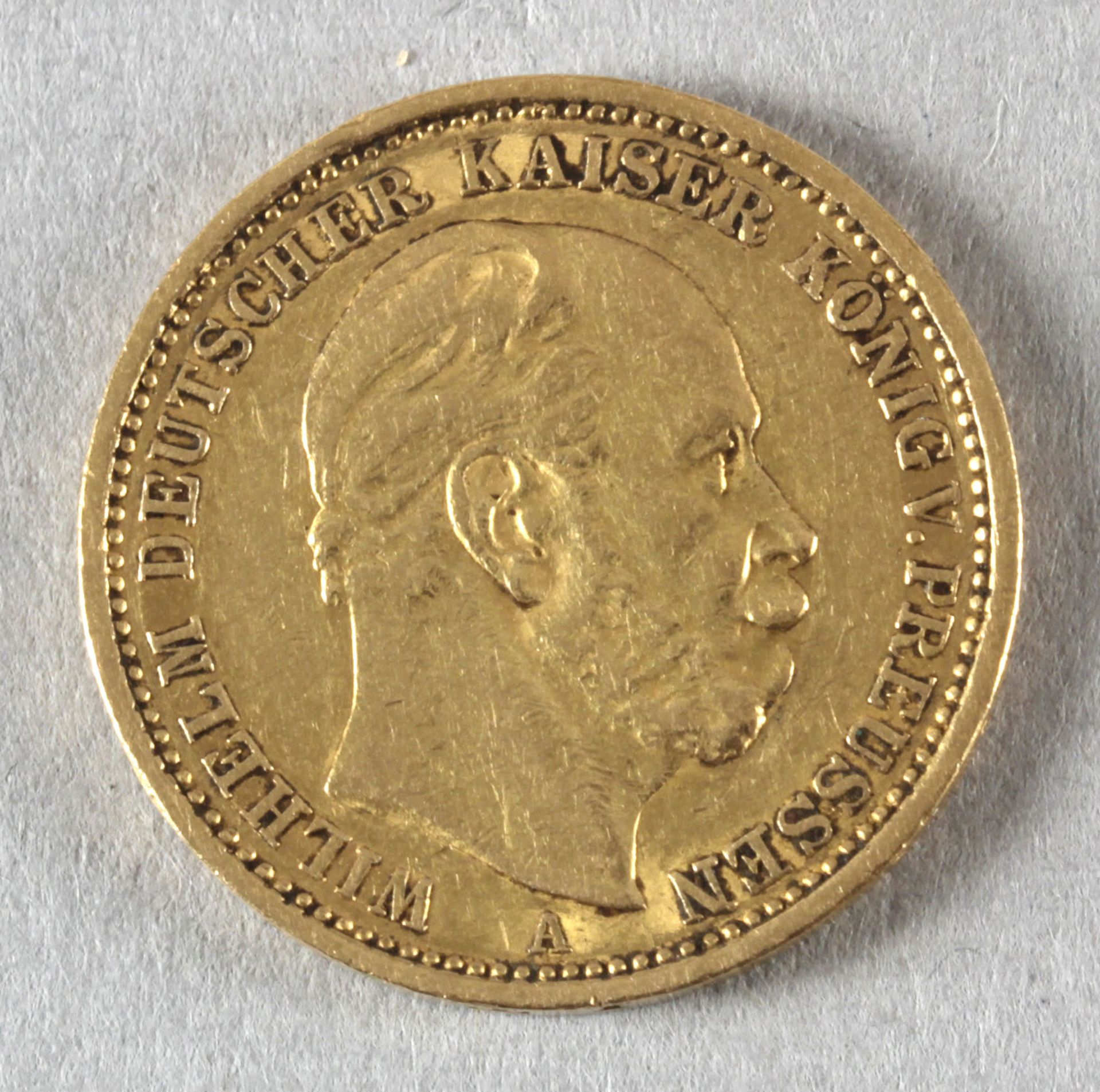 Goldmünze, 20 Mark, dt. Kaiserreich (Preußen), 1875 A, Wilhelm I.