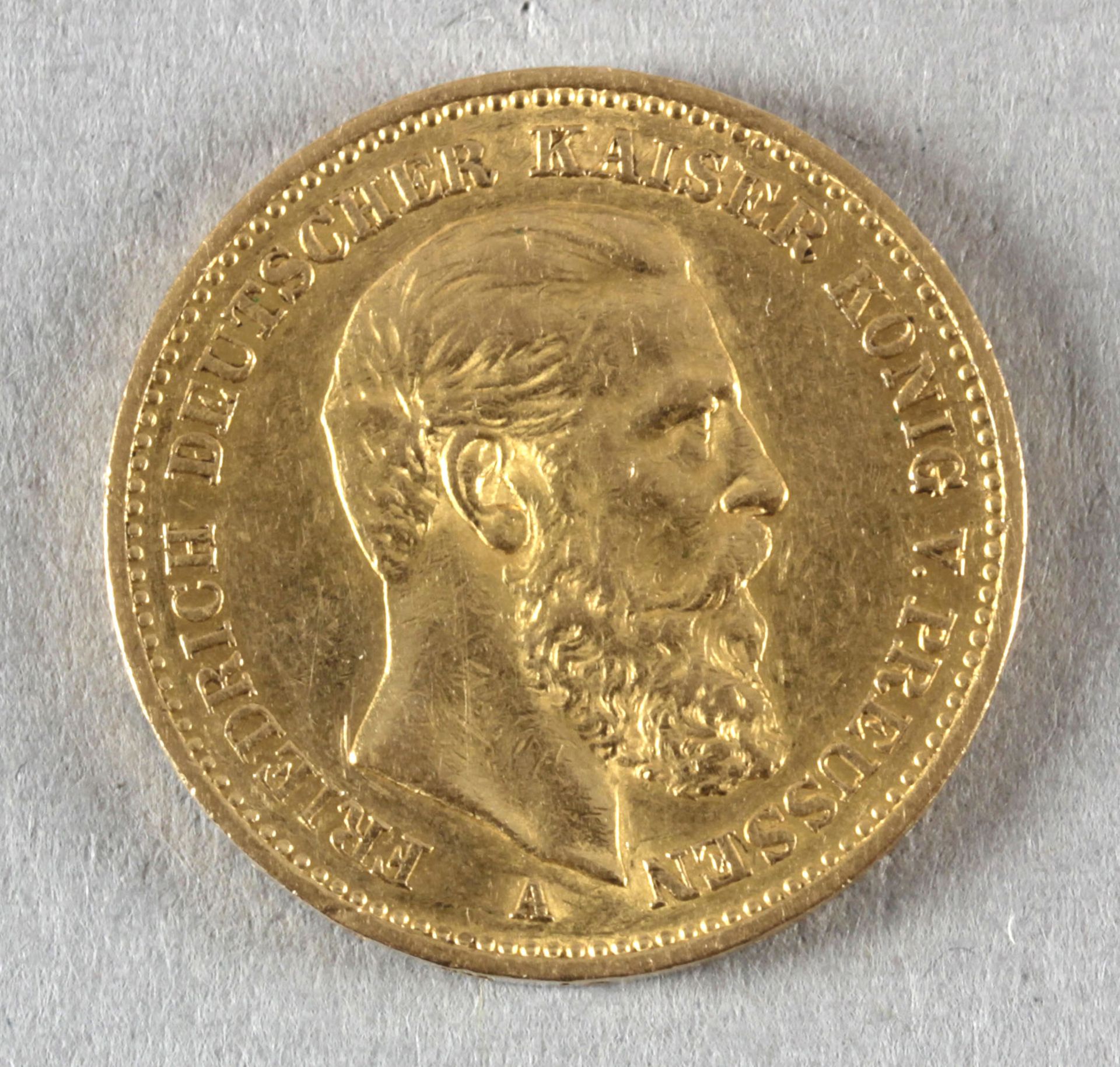 Goldmünze, 20 Mark, dt. Kaiserreich (Preußen), 1888 A, Friedrich III.