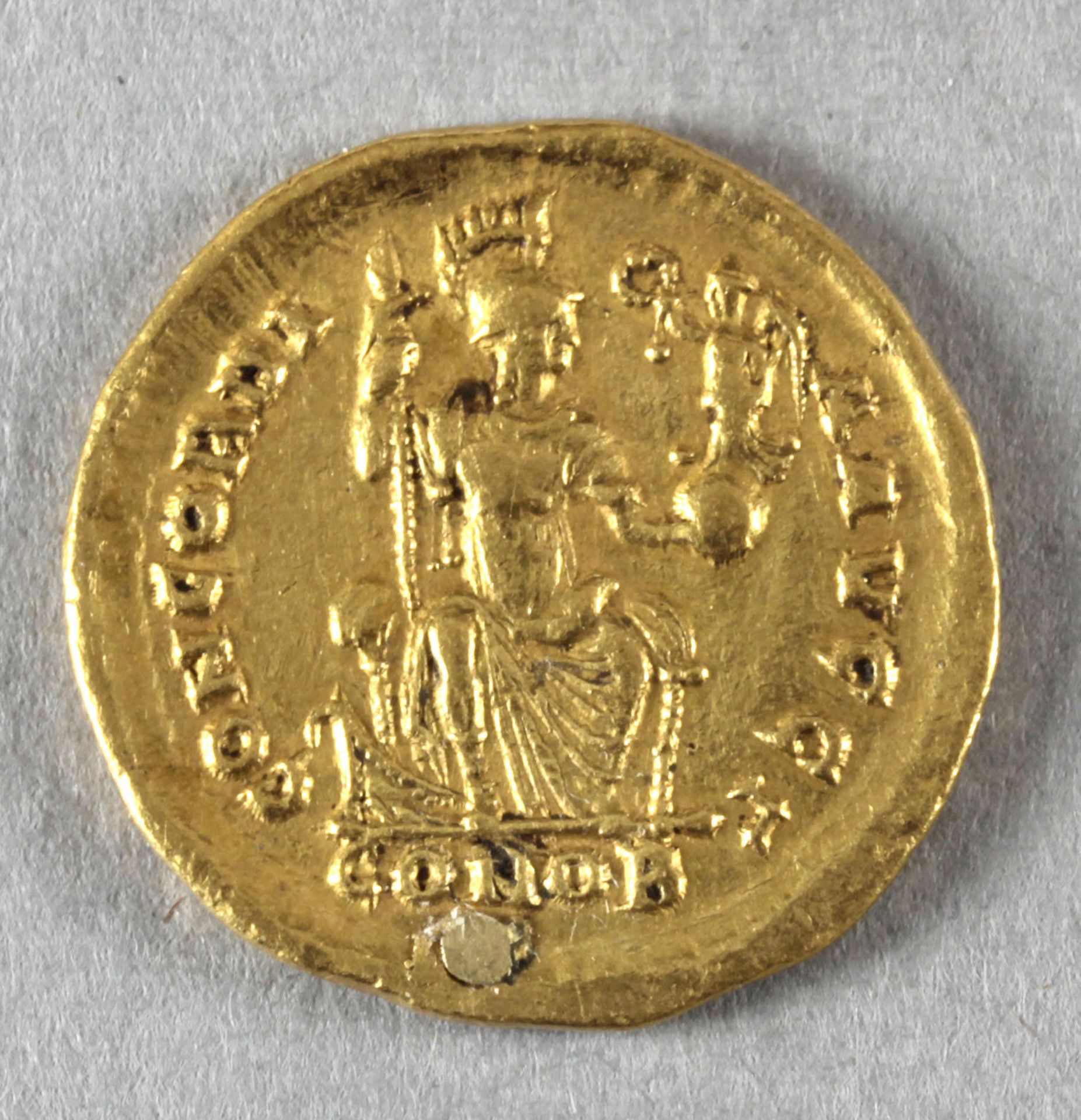 Antike römische Goldmünze (AV-Solidus), Honorius - Image 2 of 2