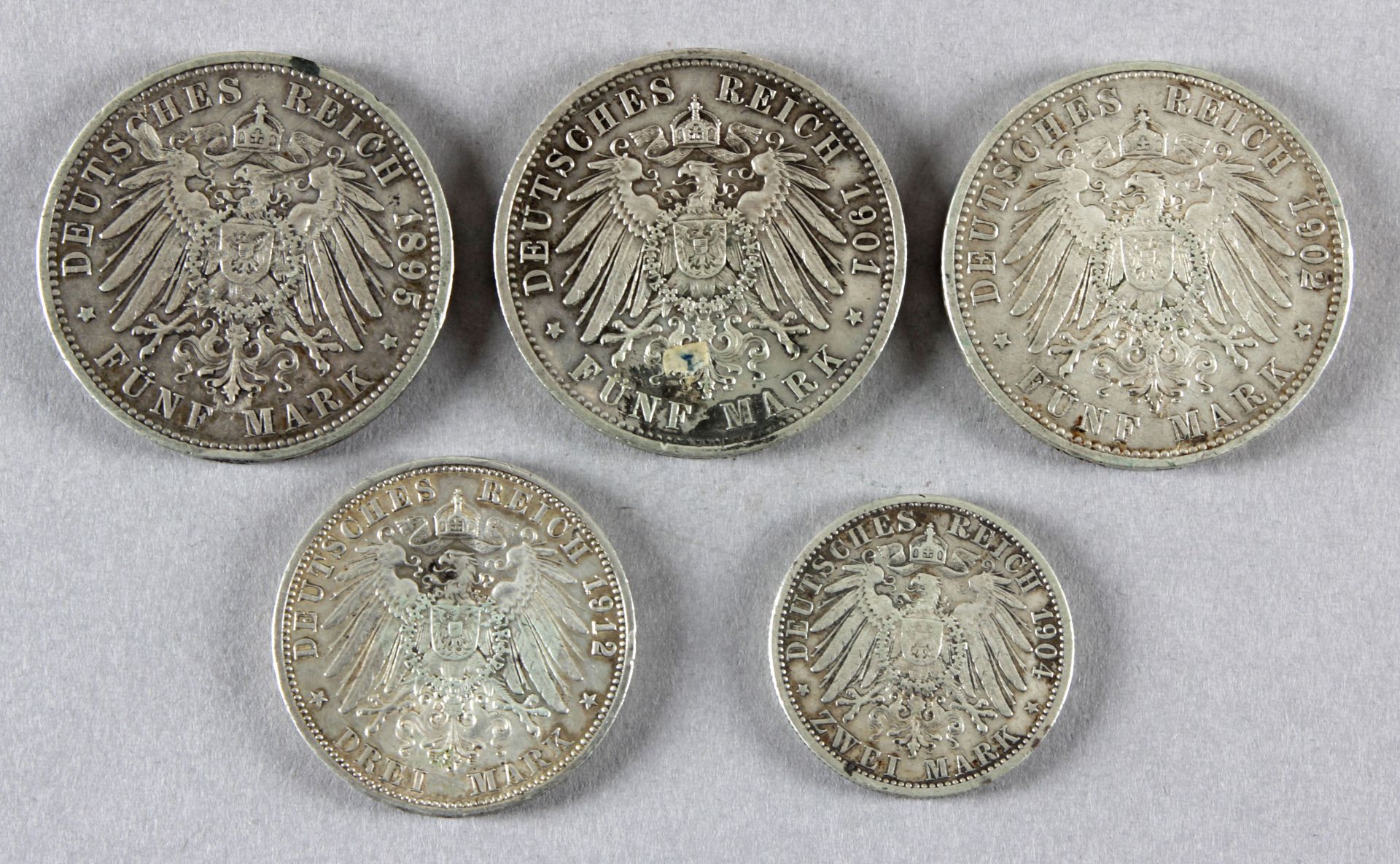 5 Münzen dt. Kaiserreich - Image 2 of 2