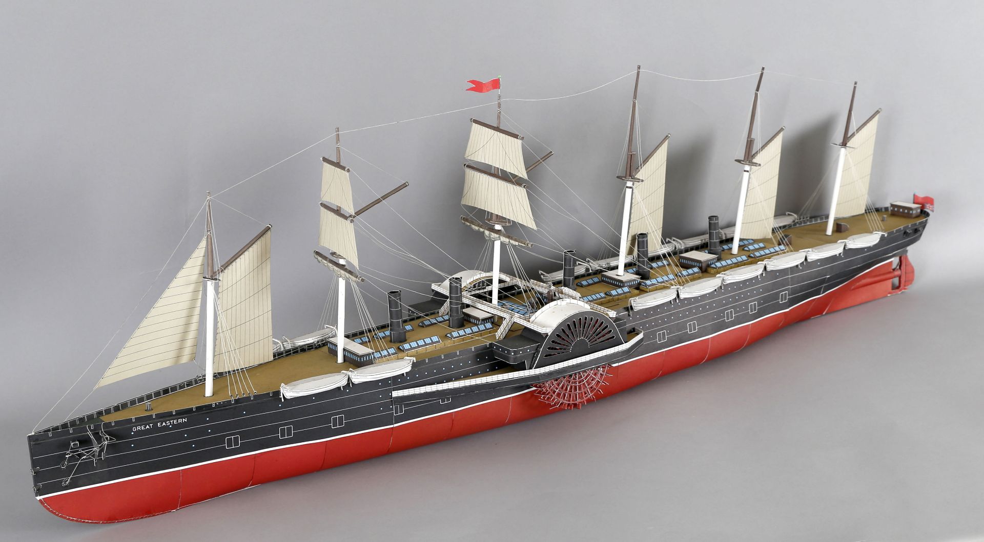 Papierschiffsmodell Segeldampfer 'Great Eastern', Maßstab 1:200