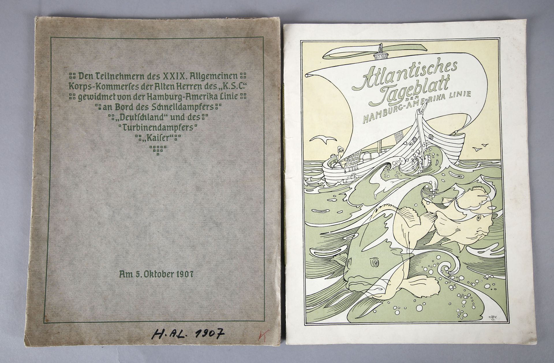 Heinrich Vogeler (Bremen 1872-1942 Karaganda), Atlantisches Tageblatt der Hamburg Amerika Linie