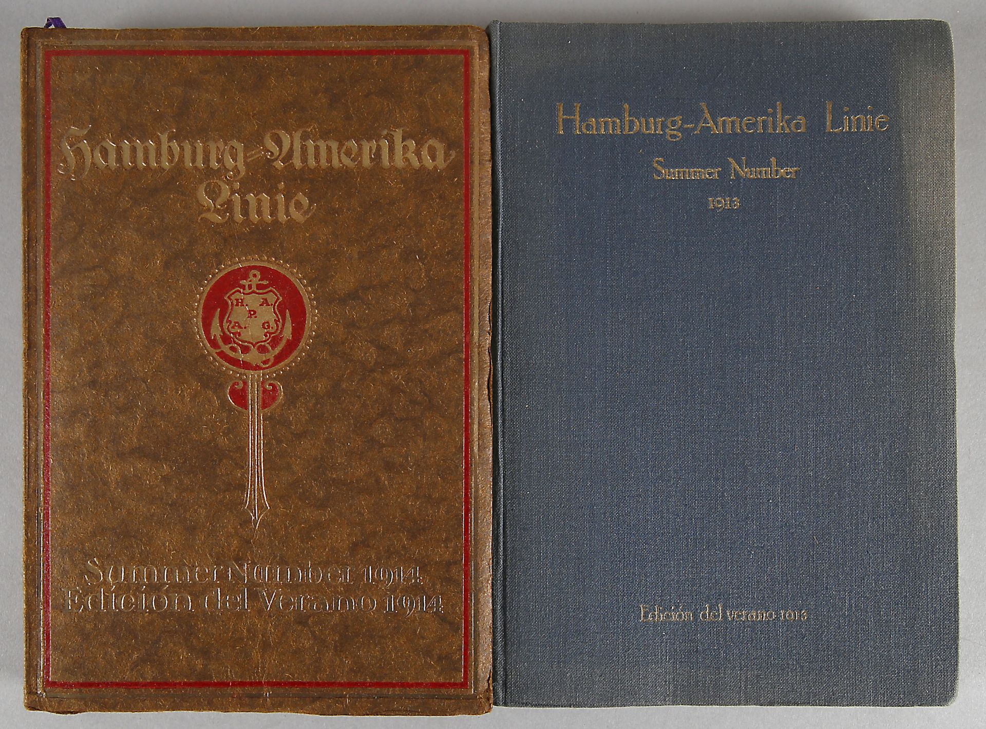 Konvolut 2 Almanache der Reederei 'Hamburg-Amerika-Linie', englisch, Summer Number 1913