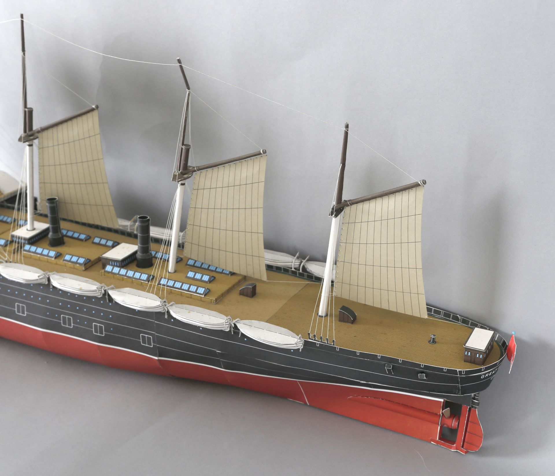 Papierschiffsmodell Segeldampfer 'Great Eastern', Maßstab 1:200 - Bild 2 aus 3