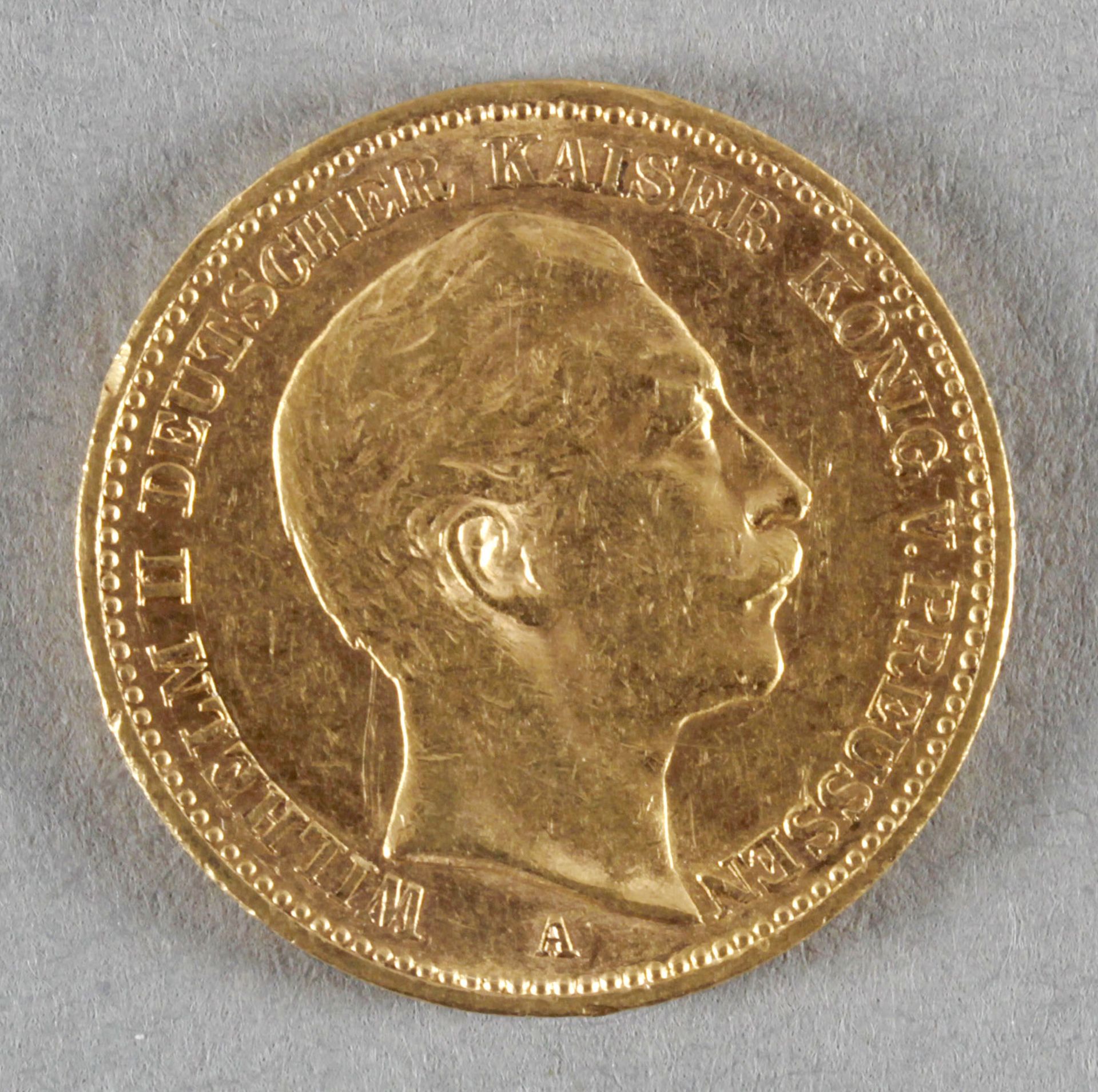 Goldmünze, 20 Mark, 1889 A, Wilhelm II. (Preußen)
