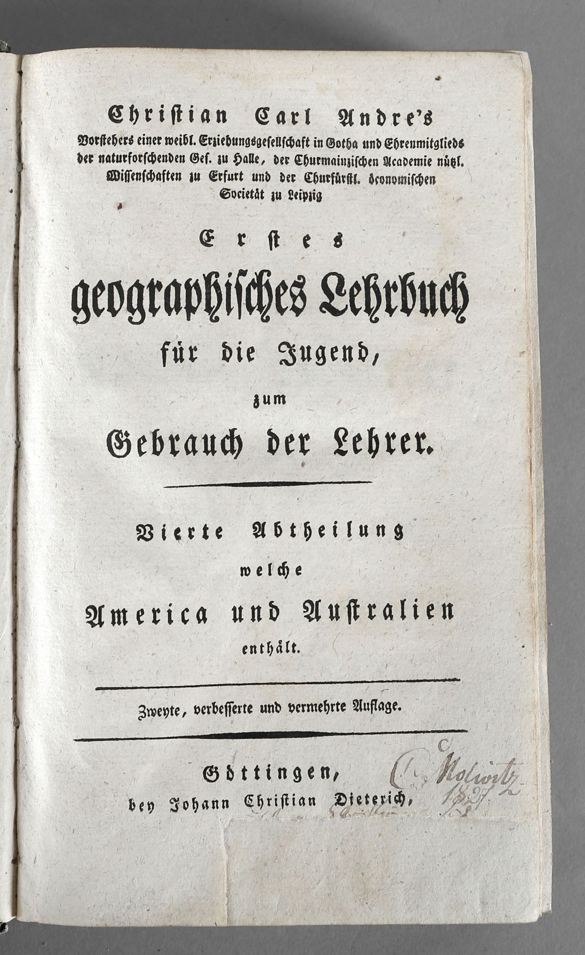 Georg Chr. Raff und Christian C. Andre, Geographie für Kinder, 3. Teil