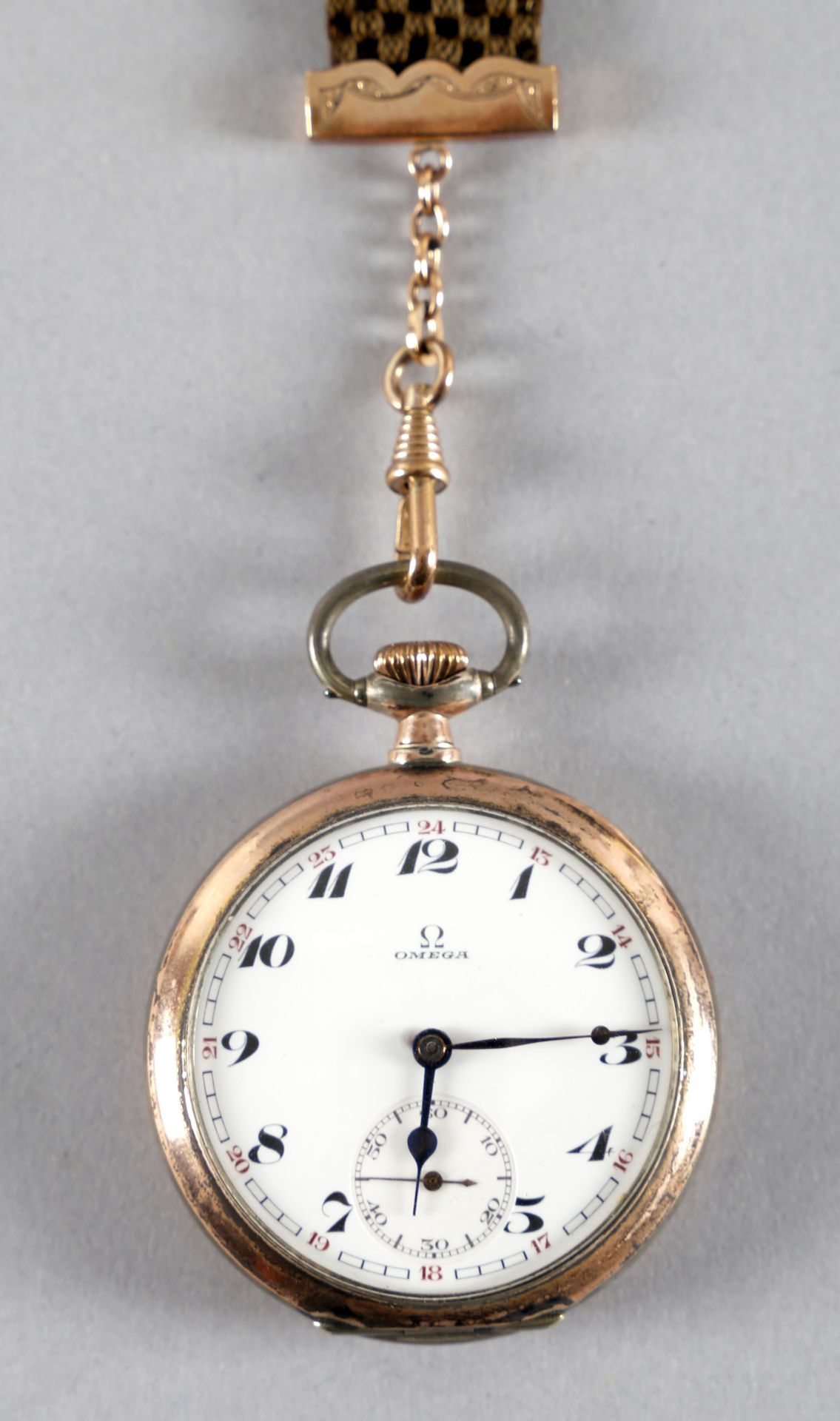 Omega Herrentaschenuhr, 800er Silber, ca. 1910