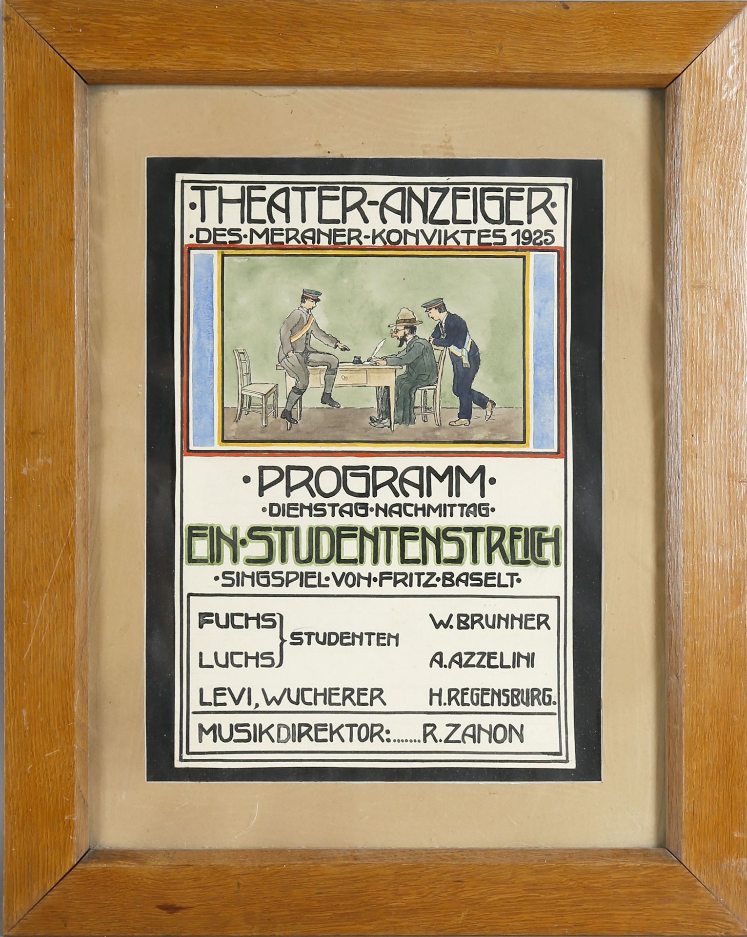 Theater-Anzeiger des Meraner-Konviktes 1925