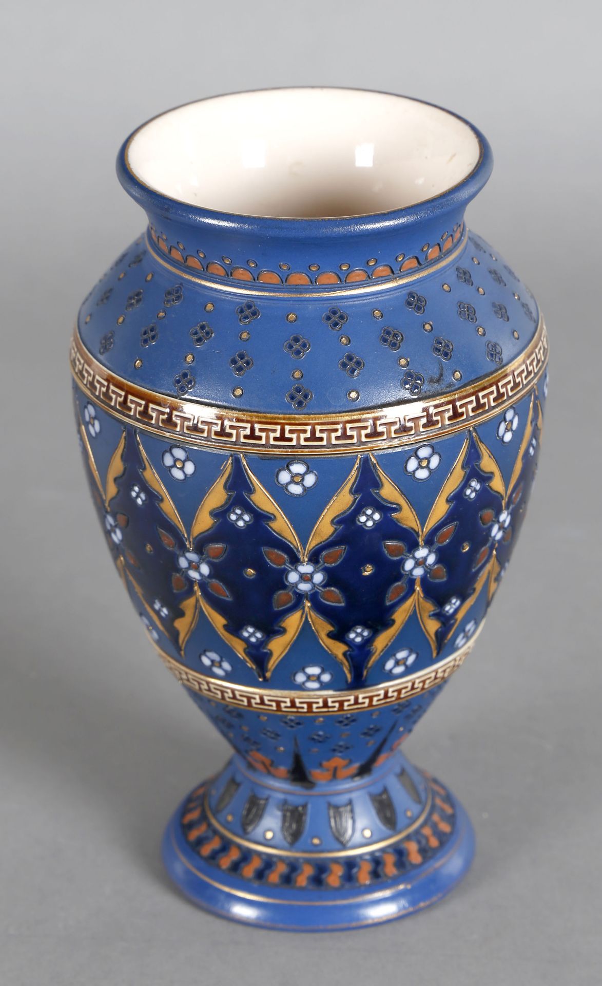 Vase Historismus, Villeroy & Boch, Steinzeug, Ende 20. Jh.