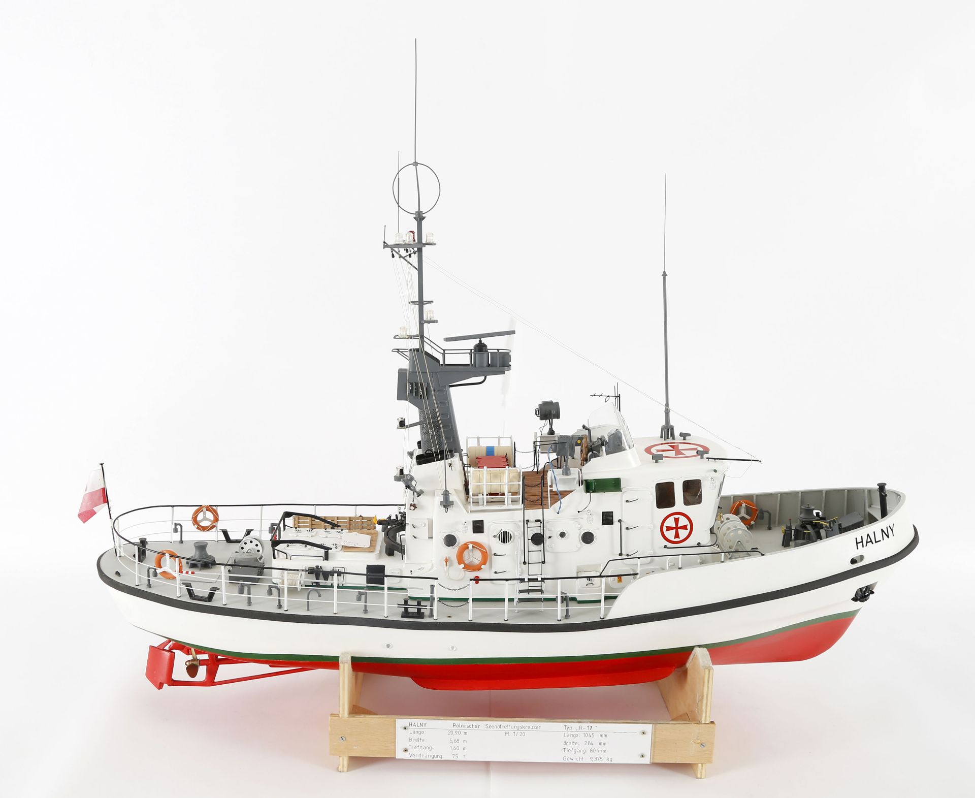 Modell des Rettungskreuzers 'Halny' (Typ 'R-17')