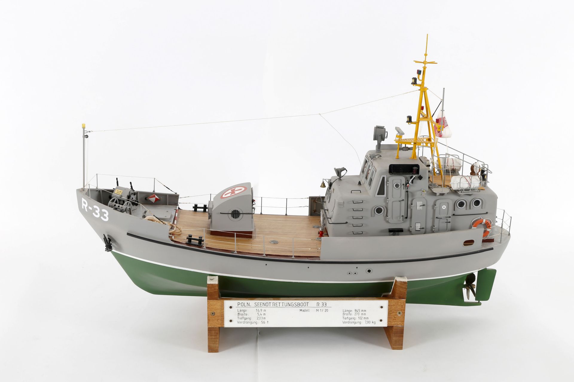 Modell des polnischen Rettungsbootes 'R 33'