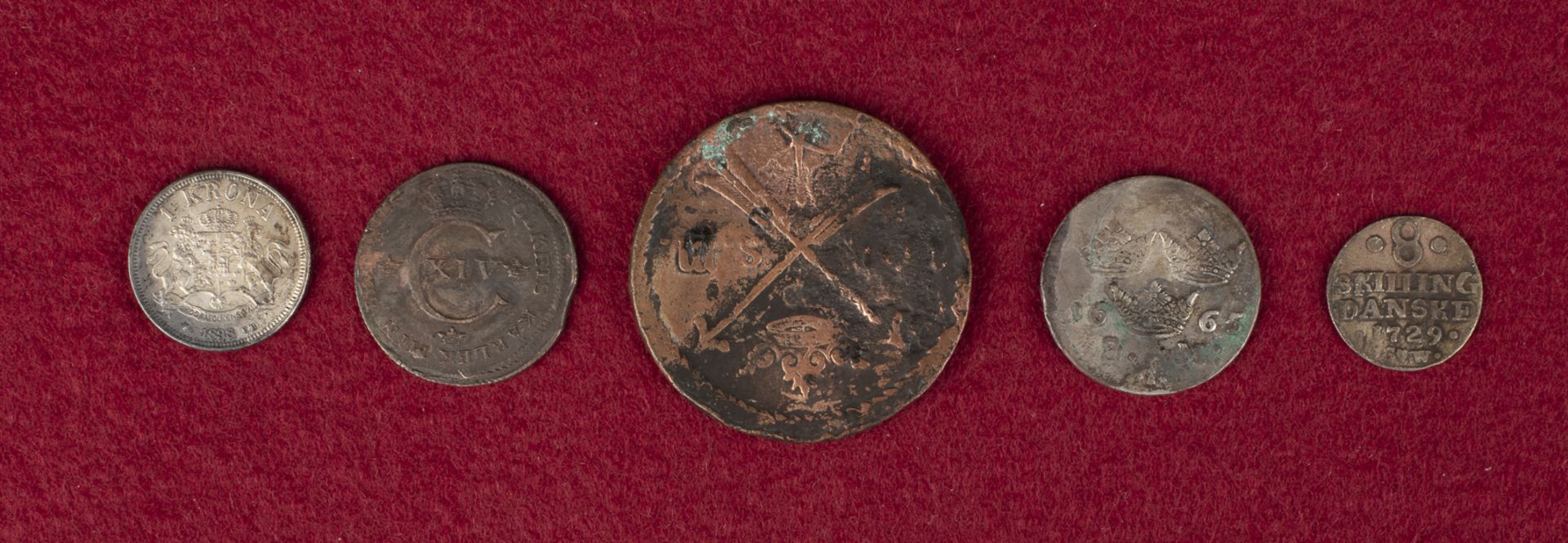 5 Münzen Skandinavien, 17. - 19. Jh. - Image 2 of 2
