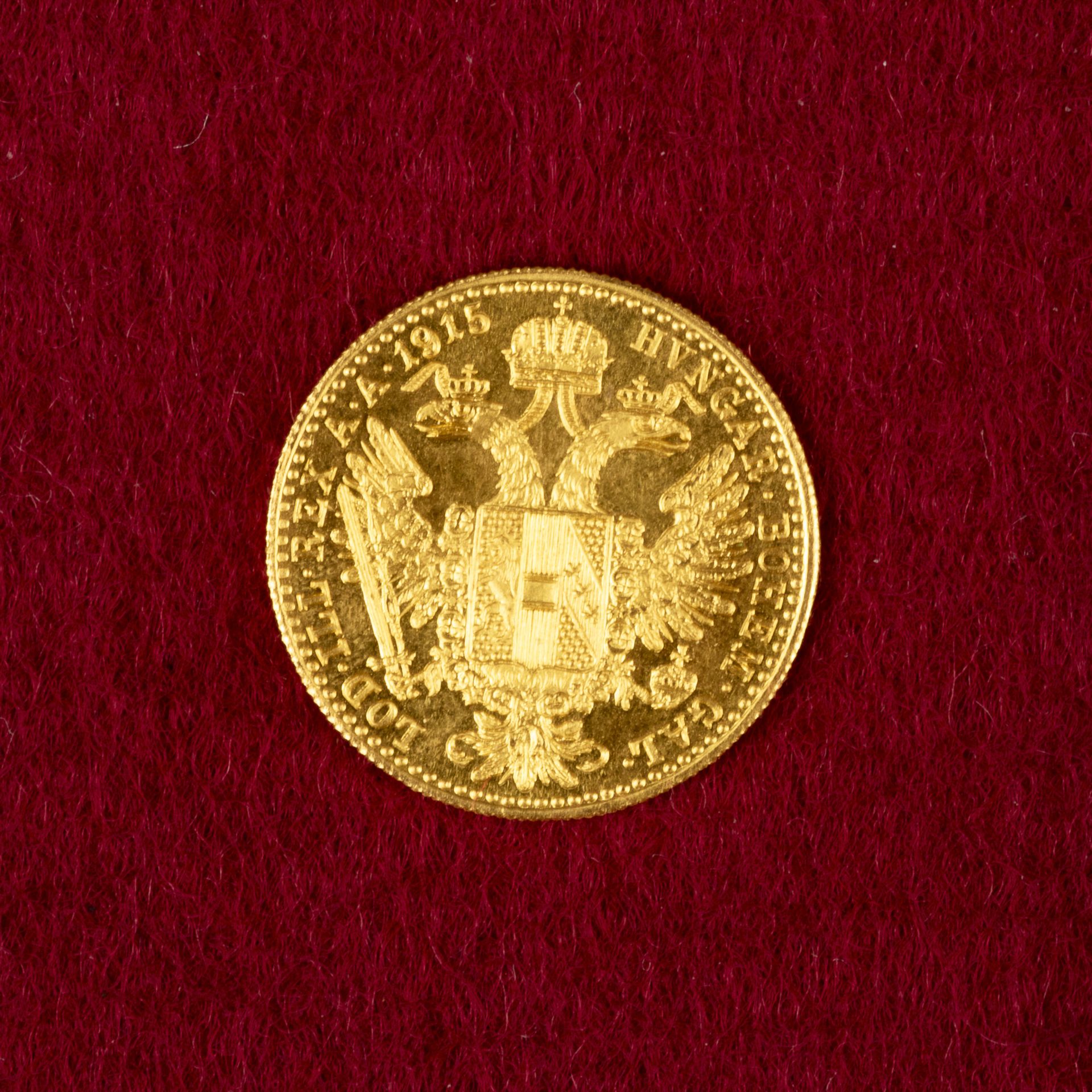 Goldmünze, 1 Dukat, Österreich 1915, Franz Joseph I.