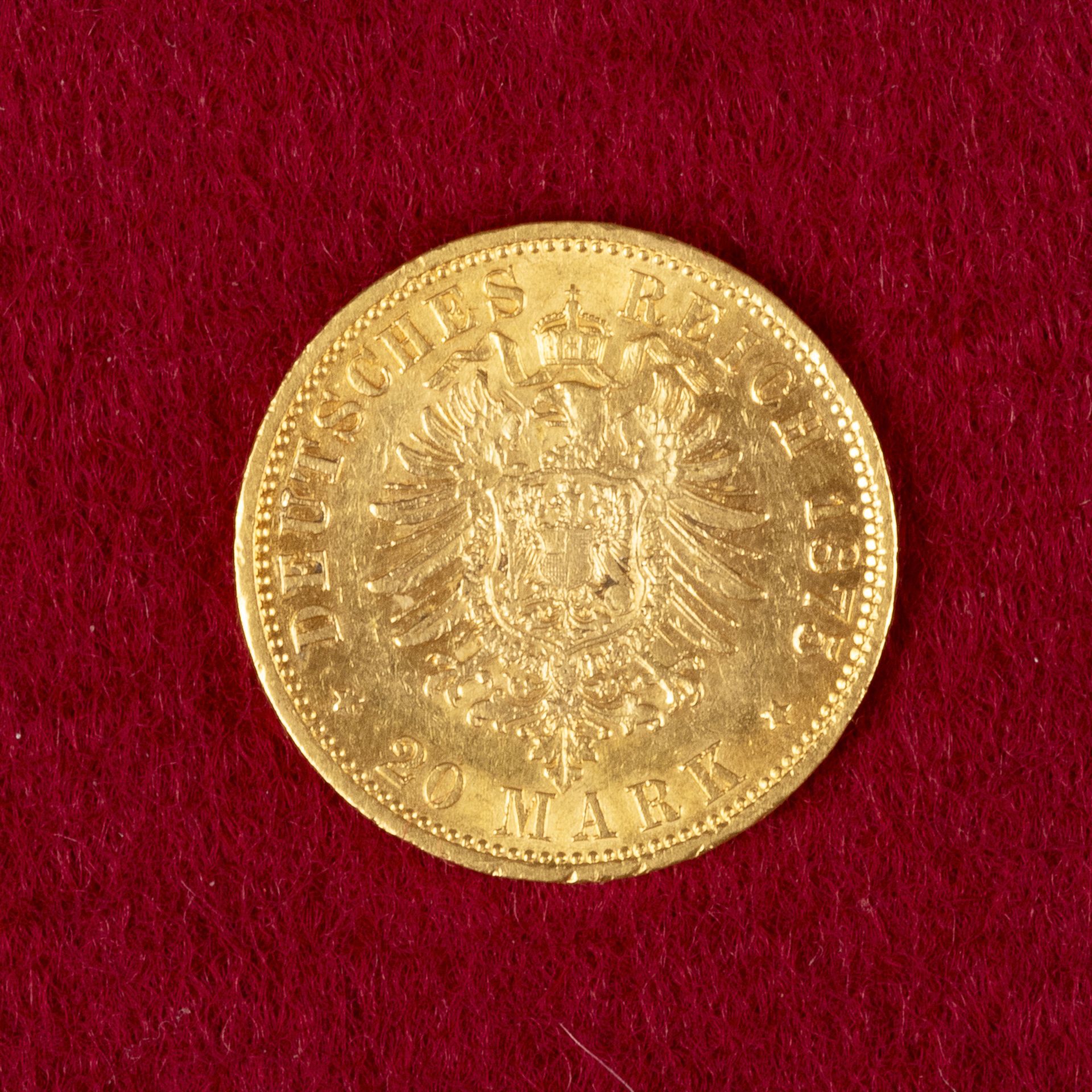 Goldmünze, 20 Mark, 1875 A, Wilhelm I. (Preußen) - Image 2 of 2