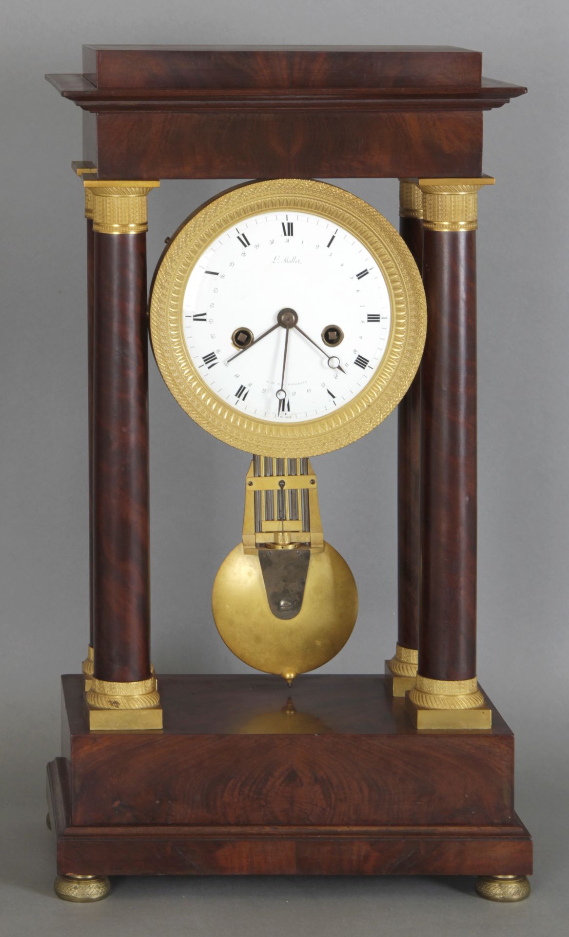 Empirependule, signiert L. Mallet H. De M.D. D´Orleans, um 1810-20