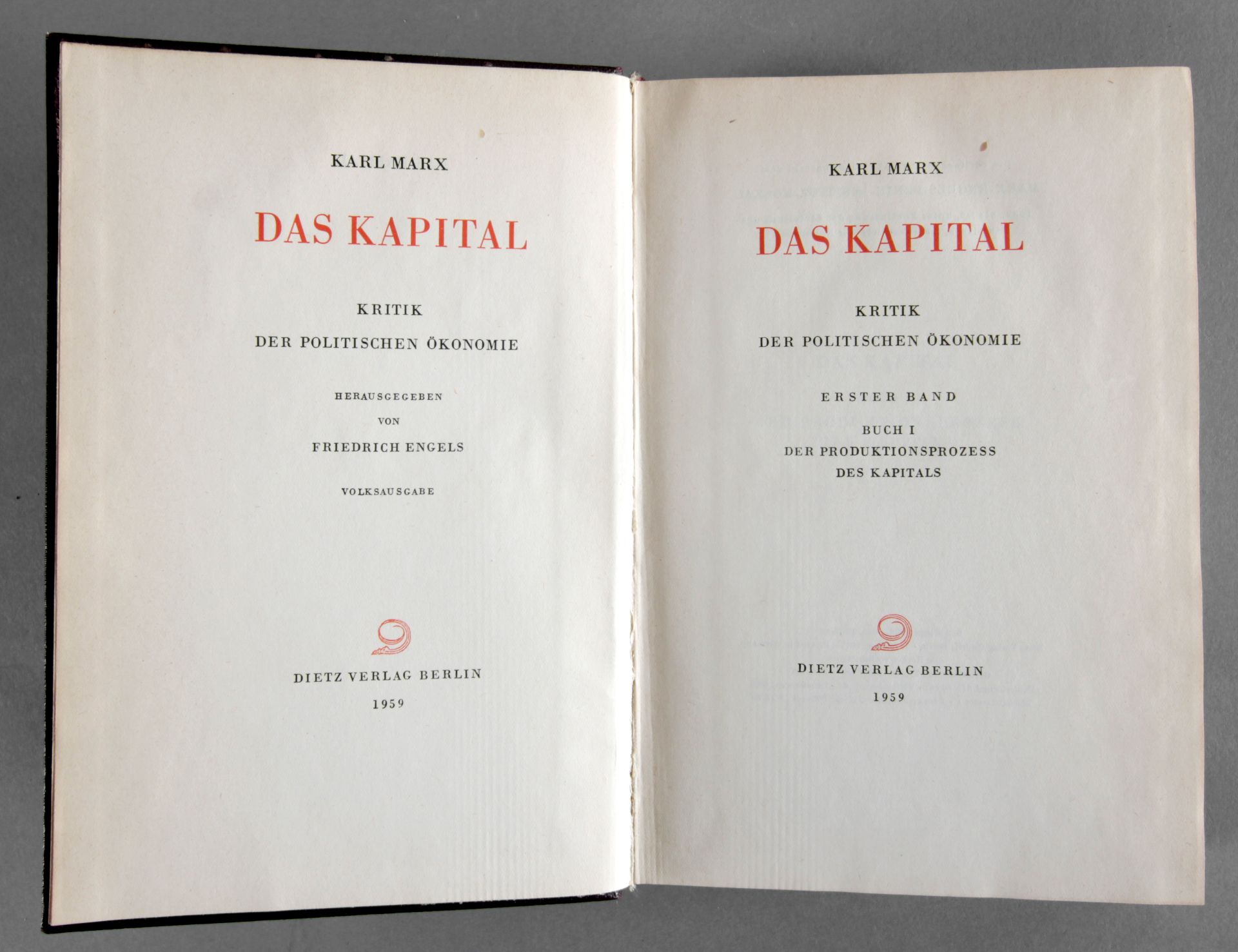 Karl Marx Das Kapital, Band 1-3, Dietz Verlag Berlin 1958