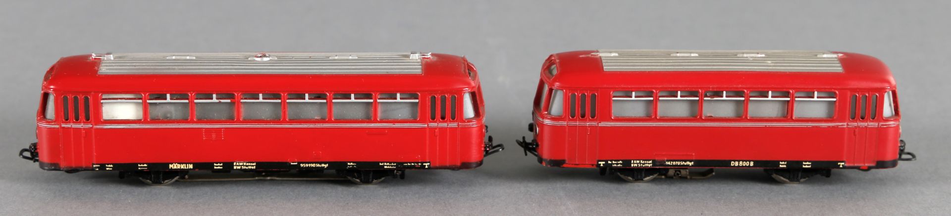 Märklin Schienenbus VT 95/ 795 der DB, wohl 1955 + Schienenbus Beiwagen