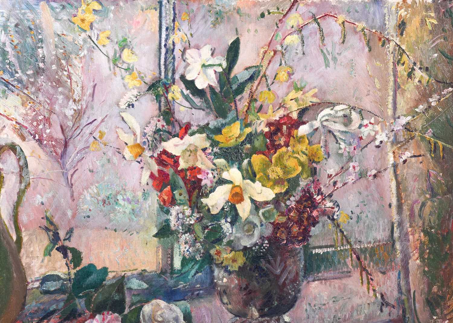 Malcolm Milne (1887-1954), 'Window', a still life floral study, oil on canvas, signed and dated - Image 2 of 5