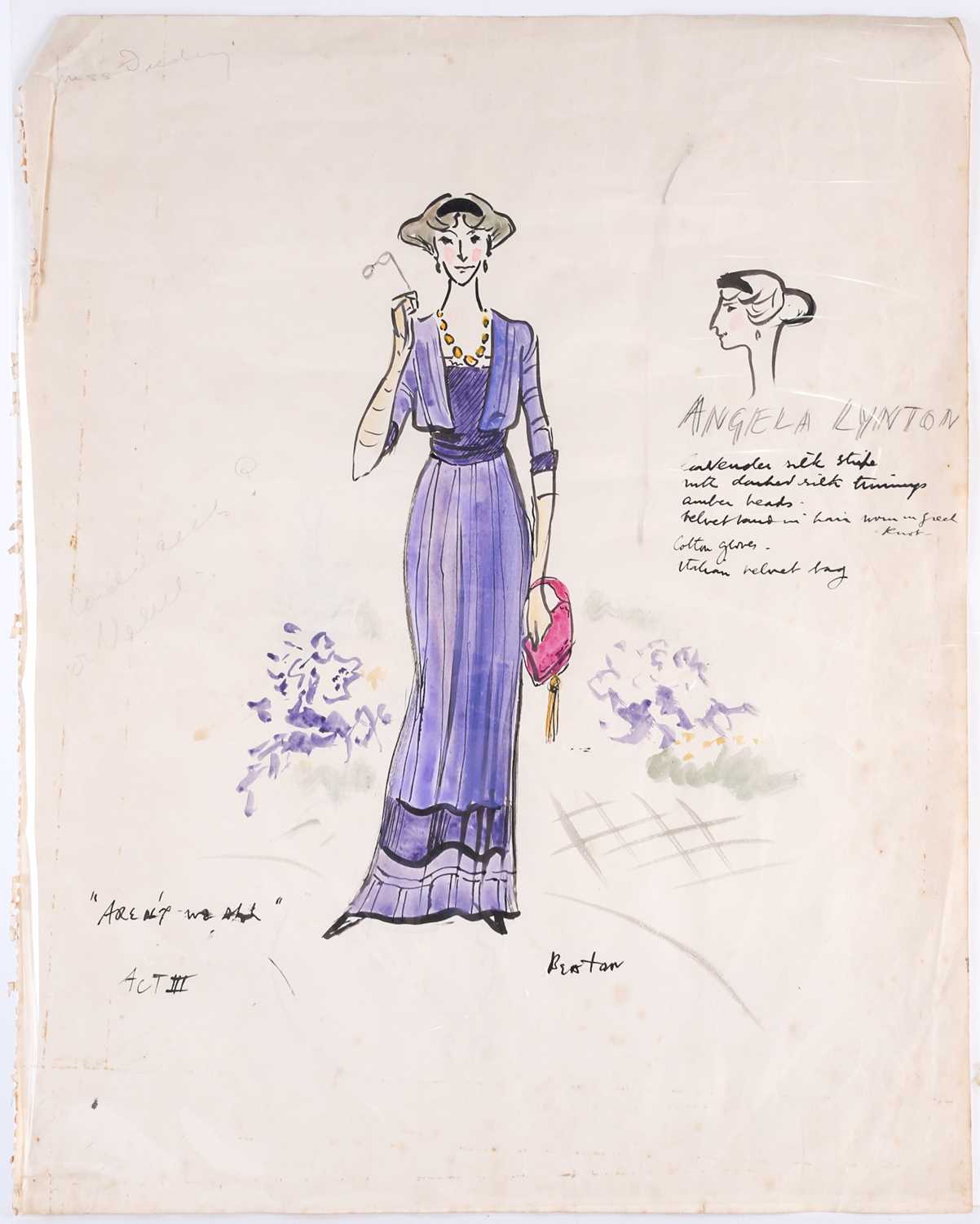 A theatrical costume design by Cecil Beaton (1904-1980), for ‘Aren’t We All - Act III’,