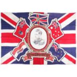 Edward VIII.- Souvenir flag commemorating the accession of Edward VIII, with his portrait and the