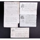 Three 19th century ships Bills of Lading, to include the Minerva bound for Charleston with 50