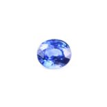 An unmounted oval sapphire, estimated to be approximately 3cts and believed to be of Thai origin.