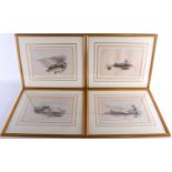 After David Roberts RA (1796-1864), a set of seven framed prints, to include four published by F. G.
