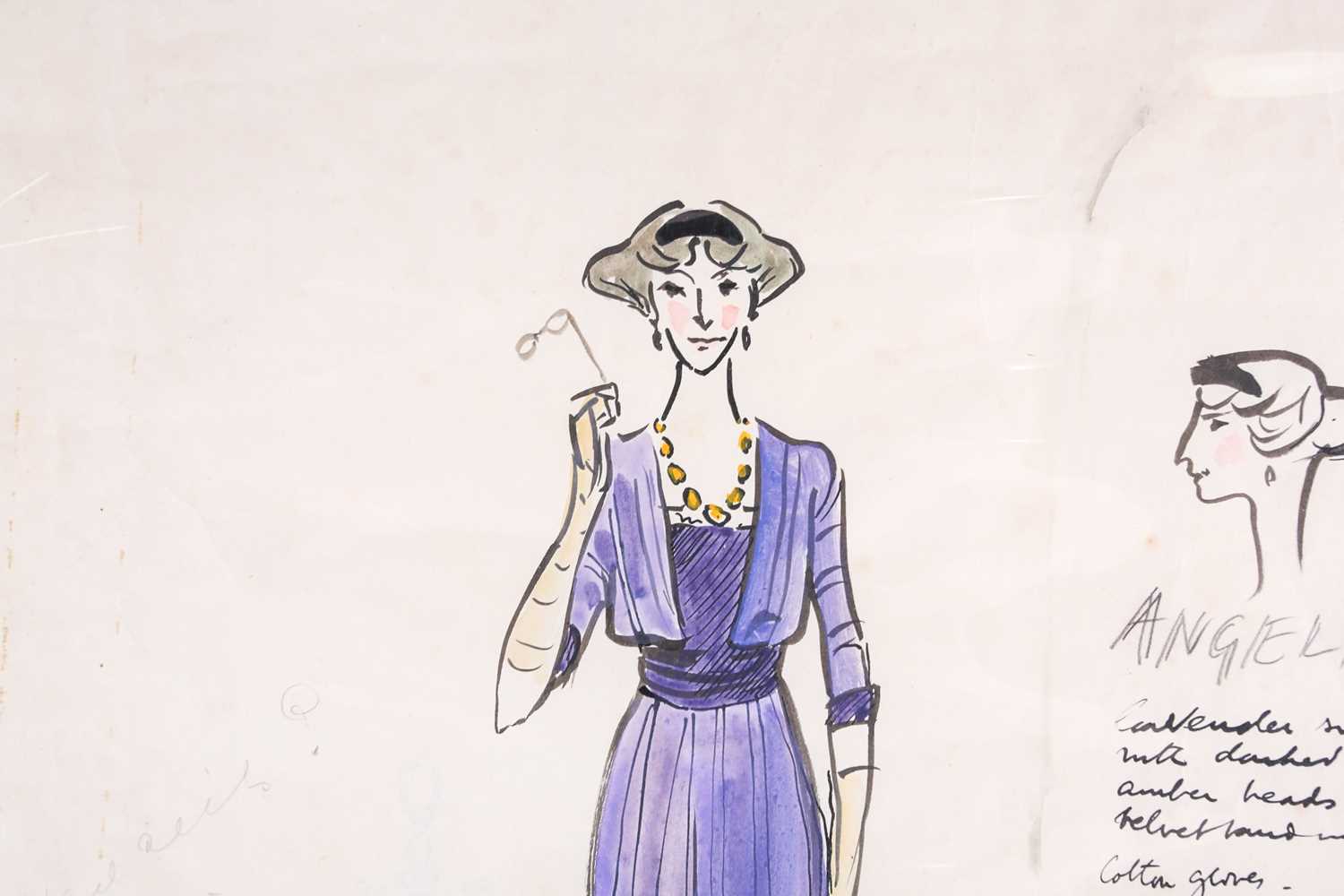A theatrical costume design by Cecil Beaton (1904-1980), for ‘Aren’t We All - Act III’, - Image 2 of 6