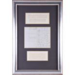 Wellesley, Arthur, Duke of Wellington (1769-1852), a framed and glazed autographed letter, dated