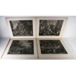 After William Hogarth, a set of four copper plate engravings, plates 1 - 4, An Election
