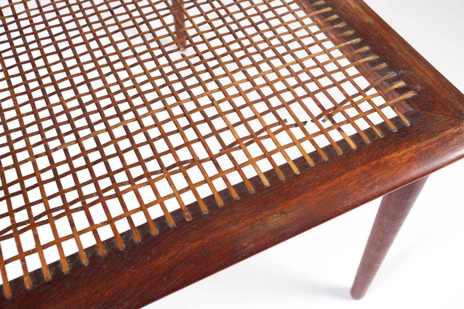 A Danish 1960s "Minerva" teak and split cane coffee table by Peter Hvidt & Orla Molgaard-Nielsen for - Image 5 of 9