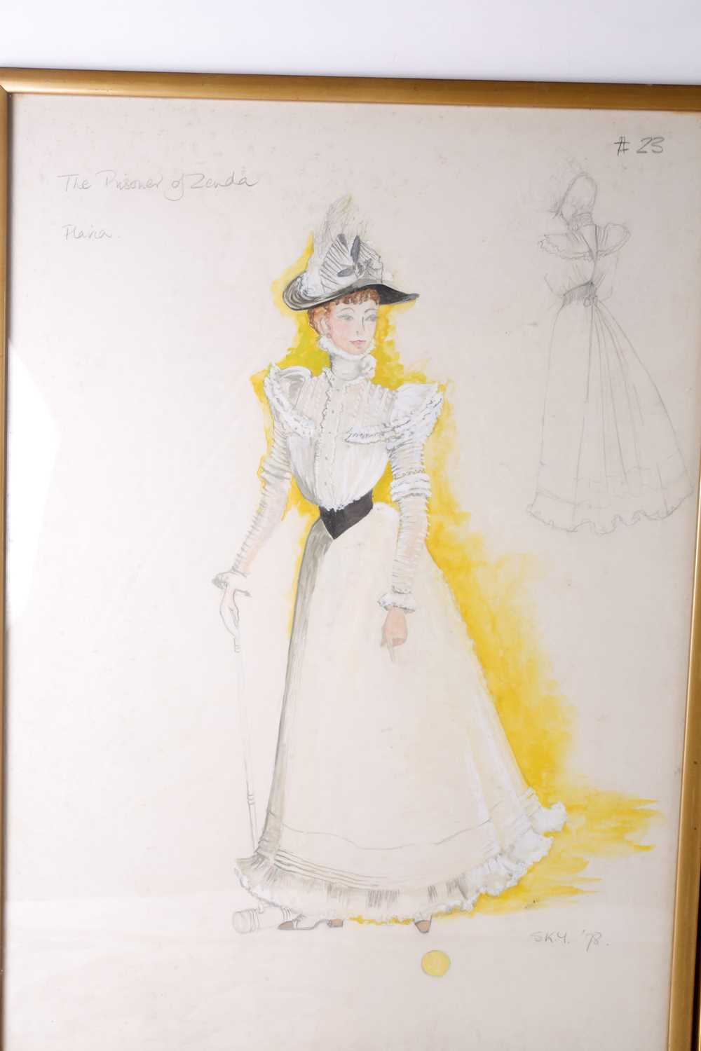 Julie Harris (British, late 20th century), three original costume designs to include sketches for - Image 6 of 6