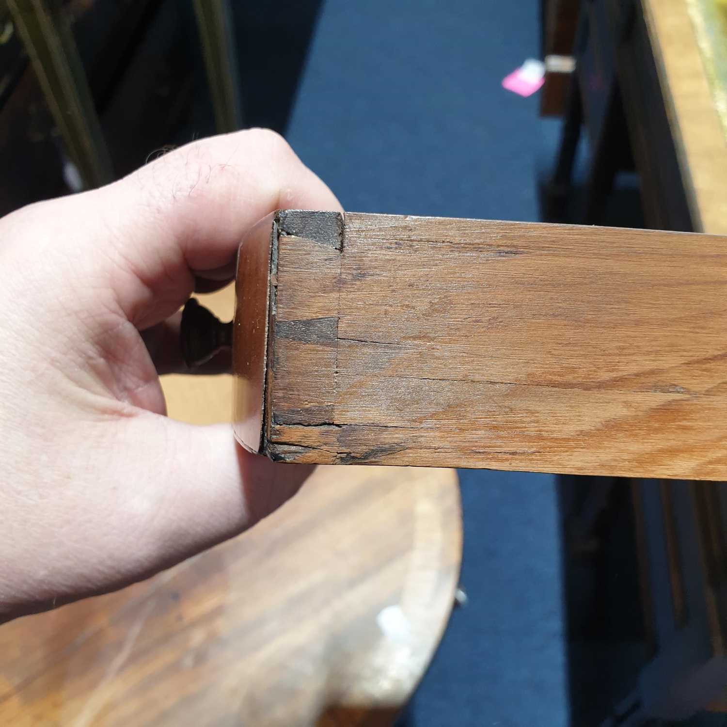 A small George IV ebony strung mahogany circular drum form urn table with tulipwood banded top and - Image 7 of 18