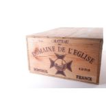 Twelve bottles of 1989 Chateau du Domaine D’Eglise, Pomerol, 750ml, OWC.