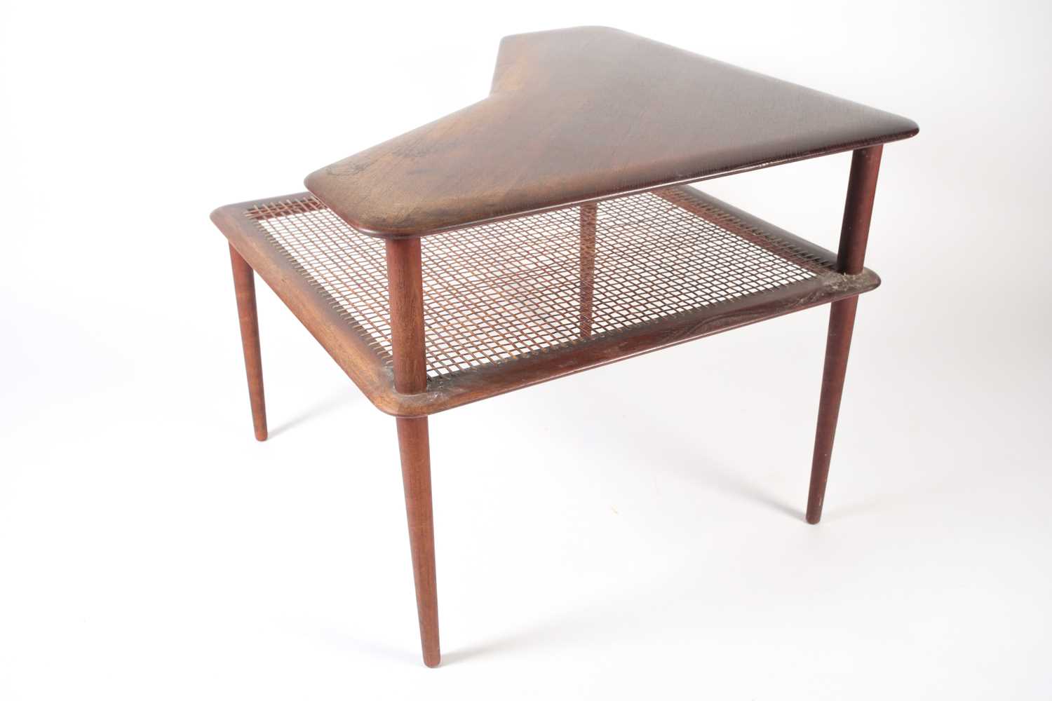 A Danish 1960s "Minerva" teak and split cane coffee table by Peter Hvidt & Orla Molgaard-Nielsen for - Image 6 of 9