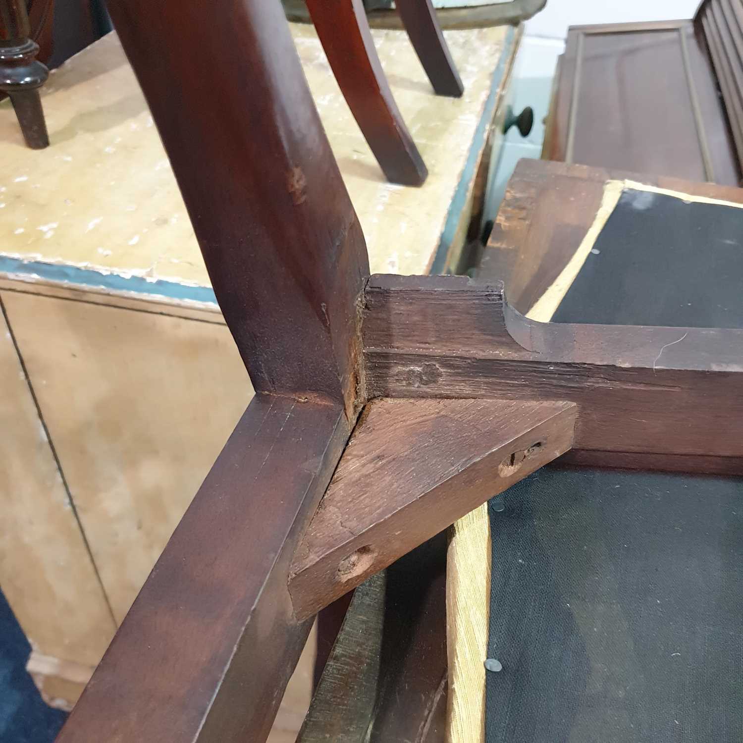 A pair of George III carved and pieced mahogany "Chippendale" style side chairs with bow-shaped - Image 16 of 24