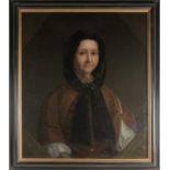 Late 18th or early 19th century Continental school, a half-length portrait of an elderly lady in a