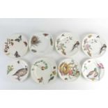 Five Aesthetic Movement 'Naturalist' pattern dinner plates, by William Stephen Coleman for Minton,