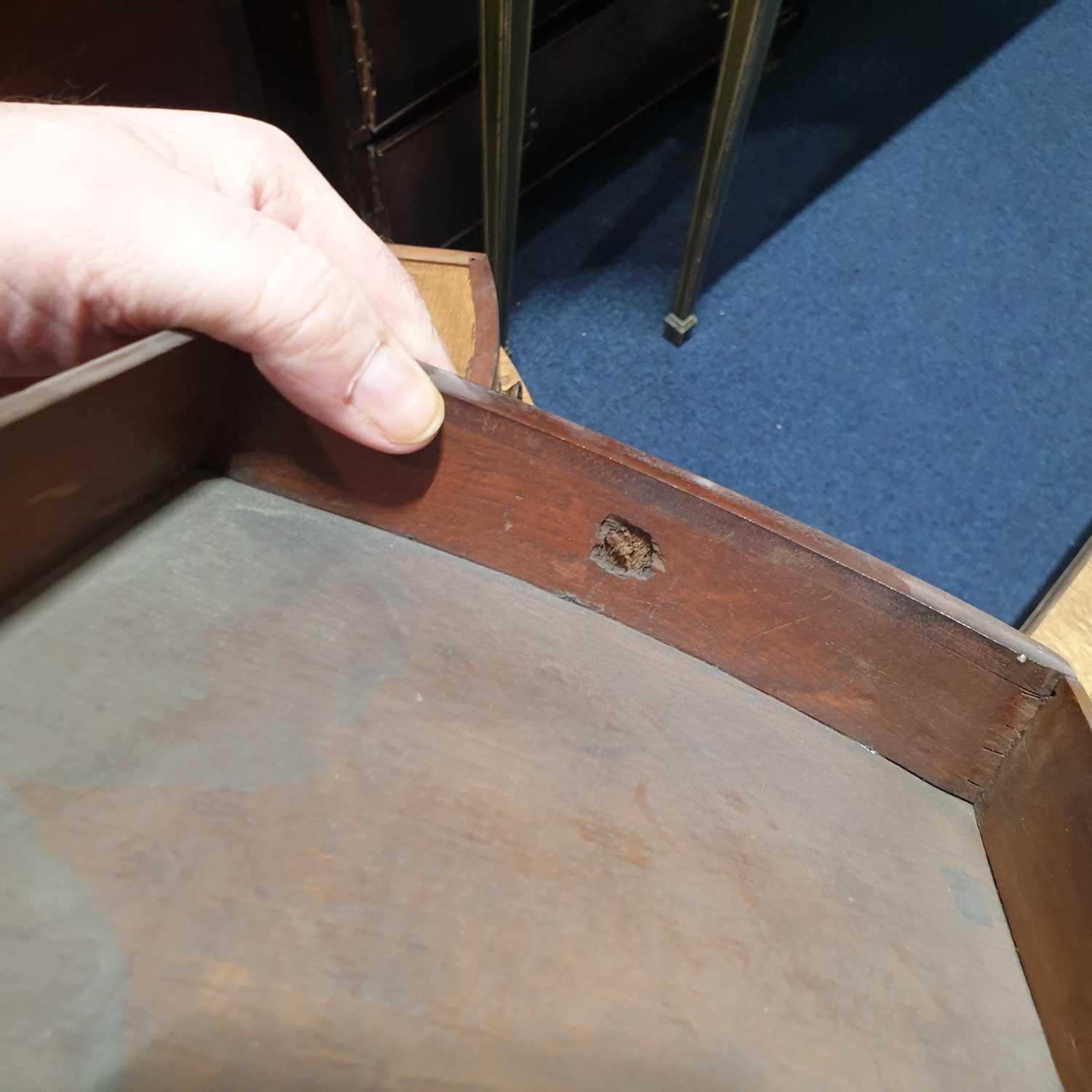 A small George IV ebony strung mahogany circular drum form urn table with tulipwood banded top and - Image 12 of 18