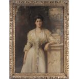 Beatrice Bright (1861-1940), a large three-quarter length portrait of an aristocratic Edwardian