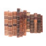 A small collection of antiquarian leather-bound books to include Robertson, William. The History