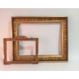 A Victorian carved and gilt gesso picture frame 70cm x 86cm x 8.5cm (Overall depth) Aperture size: