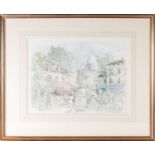 Gu Gong-Du (20th century) Chinese, view of Montmartre, Paris, watercolour, signed to lower right