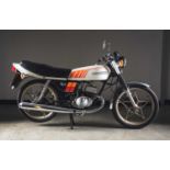 A 1981 Suzuki X1 50 49cc motorcycle Registration: MFC 151W Odometer showing 9,014 miles. VIN: