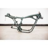A part Honda CB550F, Registration: GLF 292T Comprising a green painted frame and a collection of